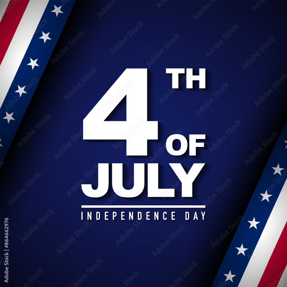 Wall mural 4th of July Independence Day Background Design. - Wall murals