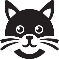 Cat  silhouette vactor with White background 