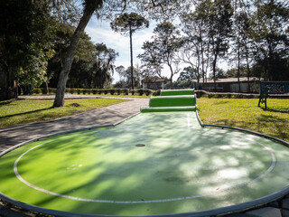 Lush Green Golf Course at Sunset