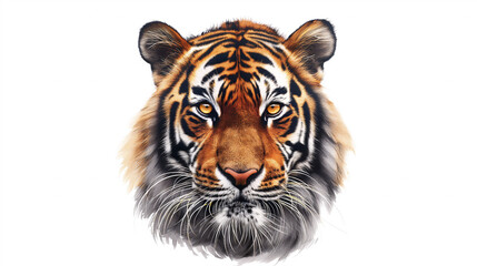 Fototapeta premium tiger isolated on white background