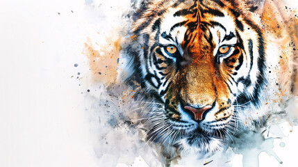 tiger head close up