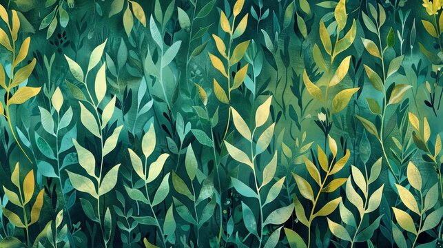 A green plant patten UHD wallpaper