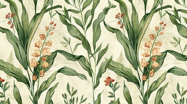 A green plant patten UHD wallpaper