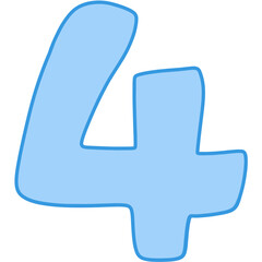 Obraz premium 숫자(4) number(4)