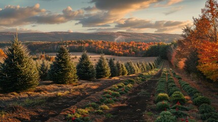 Naklejka premium dirt road surrounded by trees in the forest