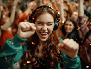 Friends Celebrating with a Dance Party Music and Movement in a Joyful Celebration of Friendship and Fun Join the Ultimate Dance Party with Laughter, Energy, and Unforgettable Memories