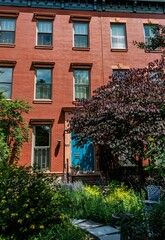 A Beautiful Garden and Path in Capitol Hill, Washington DC USA