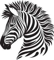 Zebra Silhouette vector illustration