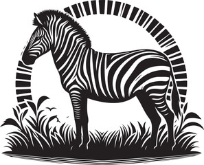 Zebra Silhouette vector illustration