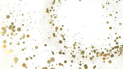 Radiant Festivity: Spectacular 3D Illustration Showcasing Radiating gold Confetti