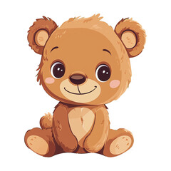 Fototapeta premium Cute bear isolated on Transparent background png
