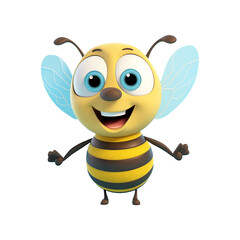 Flying bee isolated on transparent background png