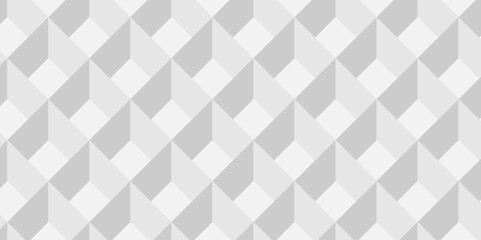 Fototapeta premium Vector white and gray cube geometric pattern grid backdrop triangle background. Abstract cube geometric tile and mosaic wall or grid backdrop hexagon technology. white geometric block cube structure.