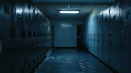 A dark locker room UHD wallpaper