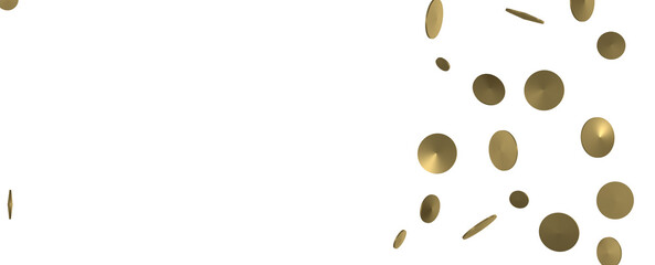 Elegant Embrace: Mesmerizing 3D Illustration Depicting Swirling Gold Confetti