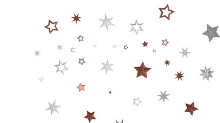 Galactic Christmas Descent: Enthralling 3D Illustration of Falling Holiday Stars from the Cosmos