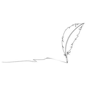 recommend clip art: quill writing line art vector...
