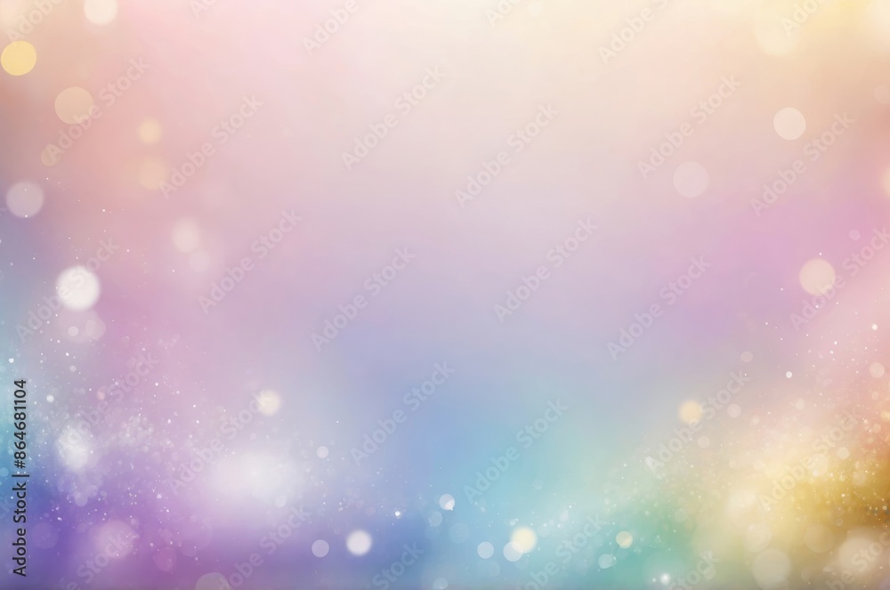 Wall mural soft and dreamy abstract background with colorful bokeh effect creating sense of magic and wonder