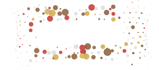  Colorful assorted confetti with serpentine on white