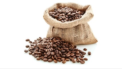 Fototapeta premium coffee beans in sack