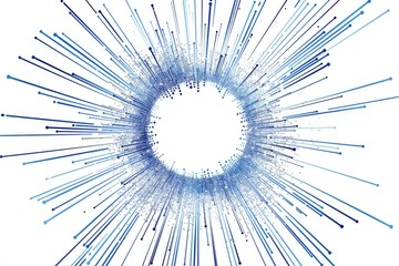 Obraz premium Abstract Blue Lines Radiating Outwards