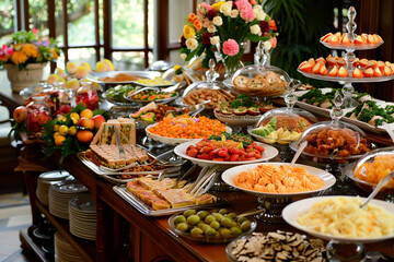 Fototapeta premium Buffet food catering food party on the table