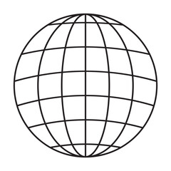 Global icon template.  Global icon with flat style. Isolated vector global icon image, simple style.