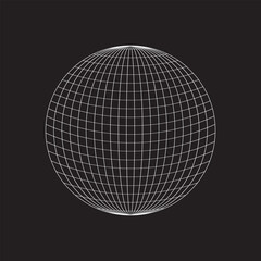 Global Connectivity - Simplified World Grid Icon. Global icon template. EPS 10