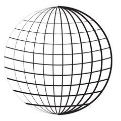 Global Connectivity - Simplified World Grid Icon. Global icon template. EPS 10