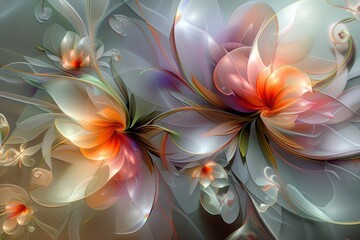 Fototapeta premium Closeup on an extravagantly beautiful floral composition in a rainbow of soft colors