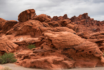 Valley of Fire landscape in Moapa Valley Nevada