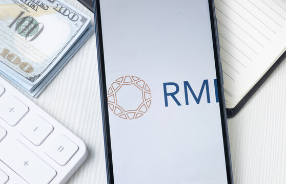 New York, USA - 21 June 2024: Rand Merchant Investment Logo on Phone Screen, RMI Company Icon