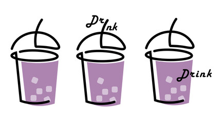 Simple drink logo, transparent background