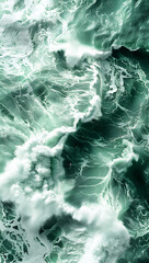 waves on the beach, Abstract background in light green tones