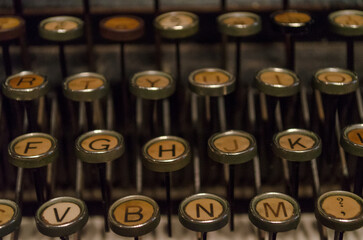 old typewriter keys