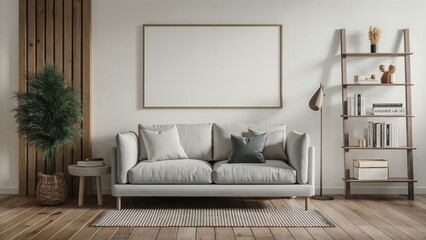 modern living room with sofa