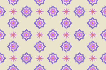 Hand drawn geometric African Ikat paisley embroidery. ethnic oriental ikat seamless pattern. abstract illustration design for wallpaper. Tribal ethnic vector texture. Aztec style. Folk embroidery.