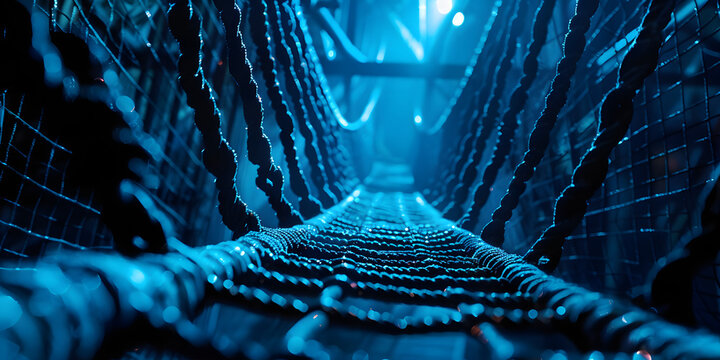 Filamento de DNA em tons de azul