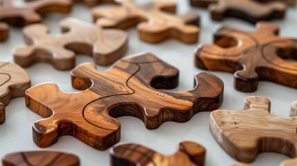 wooden puzzle pieces 