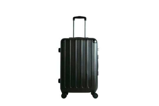 Black Suitcase with Wheels isolated on white background