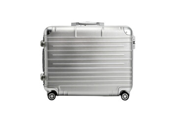 Silver Suitcase isolated on white background