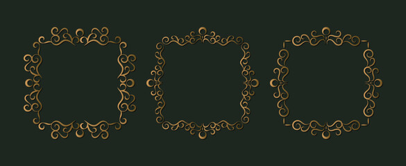 Luxury vintage ornamental frame collection