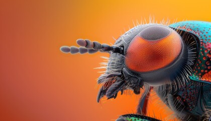 Close-up of a beetle's eye