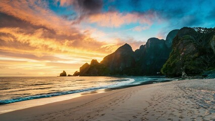 Fototapeta premium sunset on the beach