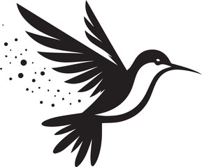 Obraz premium hummingbird silhouette vector