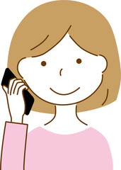 スマホで電話する女性
