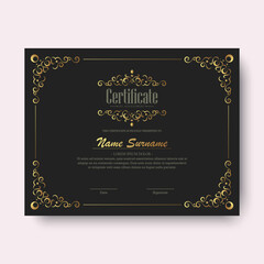 Luxury achievement certificate best award diploma design