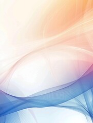 Serene Gradient Orange Blue Pastel Vector Background with Soft White Space