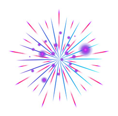 Obraz premium Firework New Year Sticker