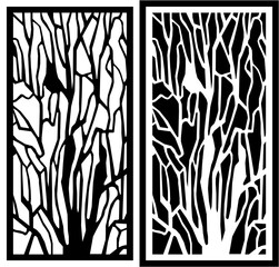 abstract laser cutting pattern for partition
